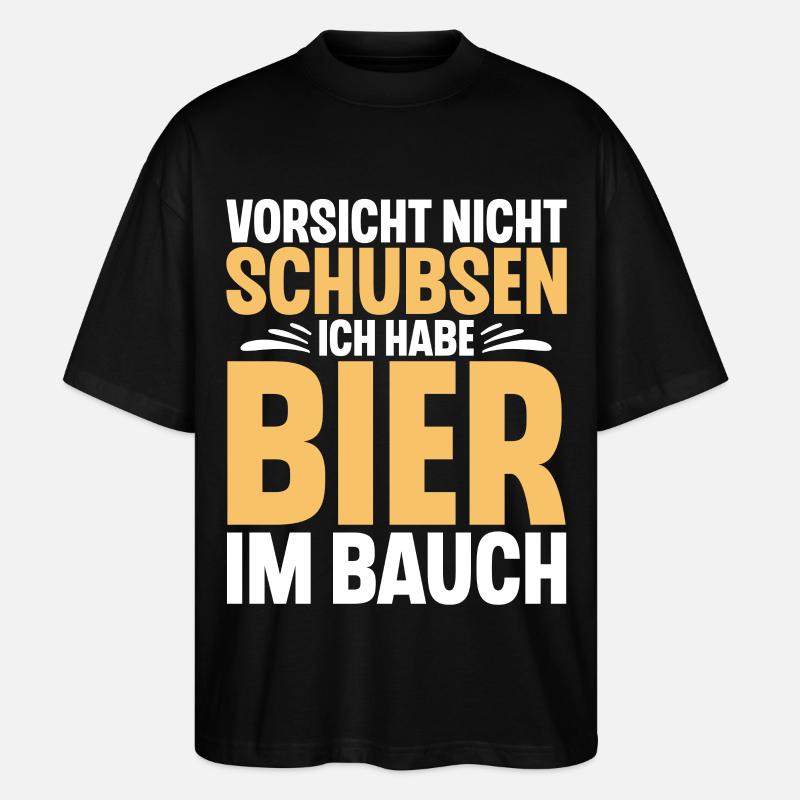 Bier Spruch Lustig Saufen - Stanley/Stella Oversized Unisex Bio T-Shirt Blaster 2.0 - Schwarz