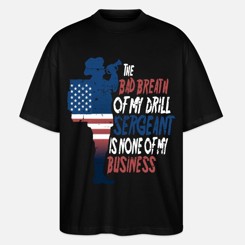Drill Sergeant - Stanley/Stella Oversized Unisex Organic T-shirt Blaster 2.0 - black