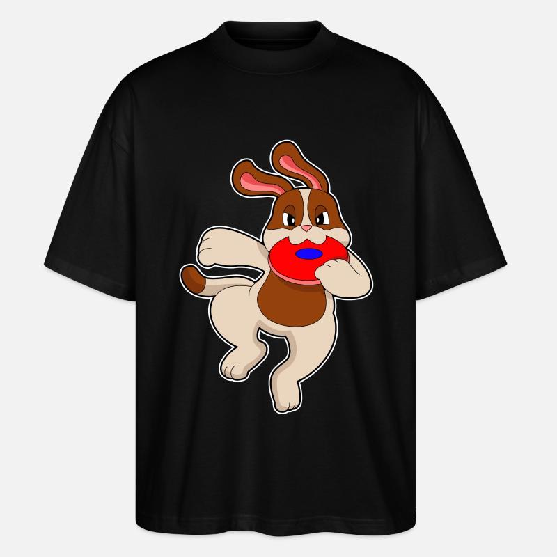 Chien jouant - T-shirt bio Blaster 2.0 coupe oversize Stanley/Stella Unisexe - noir