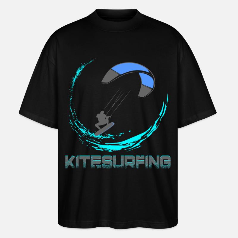 Kitesurfing - Stanley/Stella Oversized Unisex Bio T-Shirt Blaster 2.0 - Schwarz