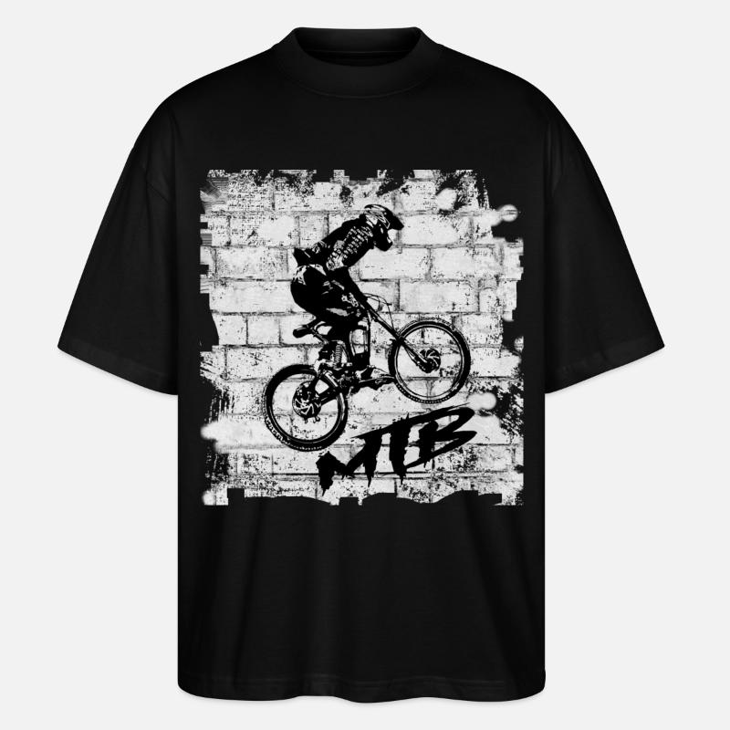 Vélo VTT - T-shirt bio Blaster 2.0 coupe oversize Stanley/Stella Unisexe - noir