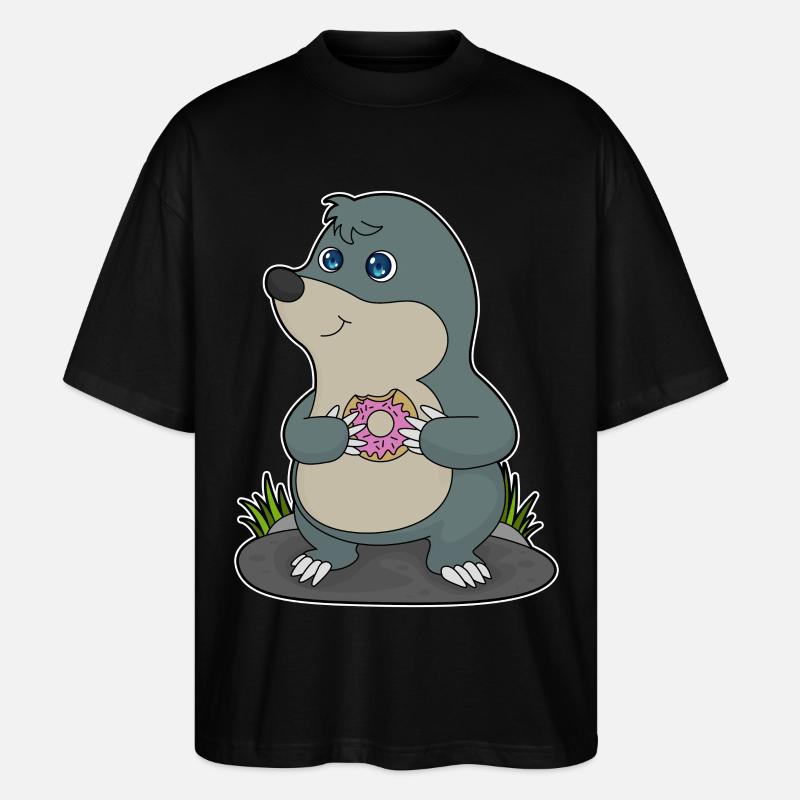 Taupe avec beignet - T-shirt bio Blaster 2.0 coupe oversize Stanley/Stella Unisexe - noir