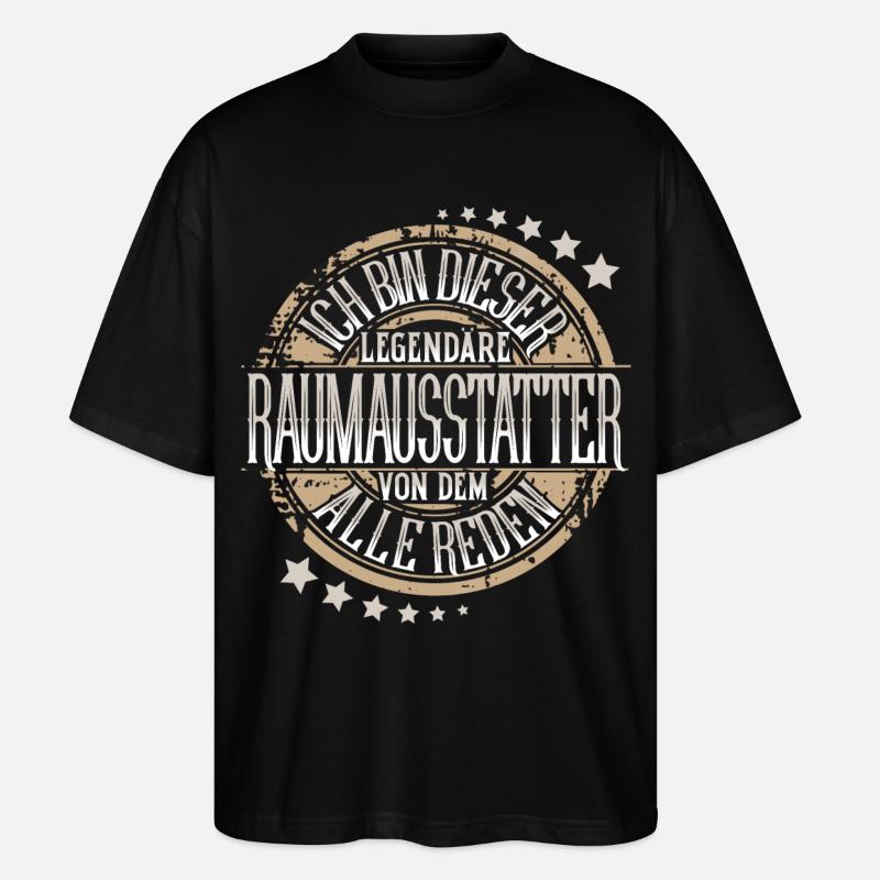 Raumausstatter - Stanley/Stella Oversized Unisex Bio T-Shirt Blaster 2.0 - Schwarz
