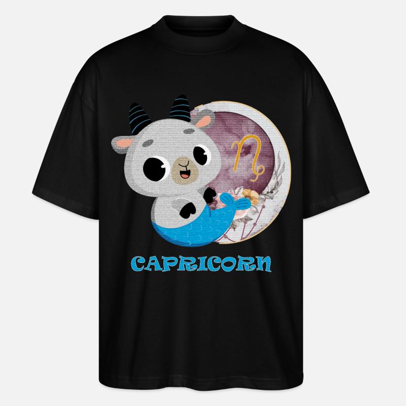 Sternzeichen Steinbock - Stanley/Stella Oversized Unisex Bio T-Shirt Blaster 2.0 - Schwarz