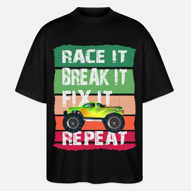 RC Modell Auto - Stanley/Stella Oversized Unisex Bio T-Shirt Blaster 2.0 - Schwarz