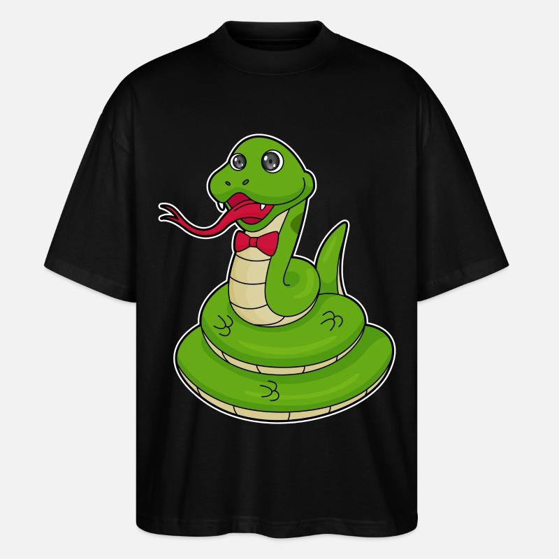 Serpent avec boucle - T-shirt bio Blaster 2.0 coupe oversize Stanley/Stella Unisexe - noir