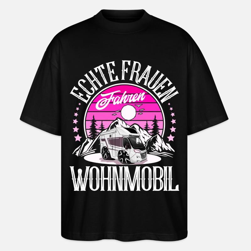 Camping Campen Camper - Stanley/Stella Oversized Unisex Bio T-Shirt Blaster 2.0 - Schwarz