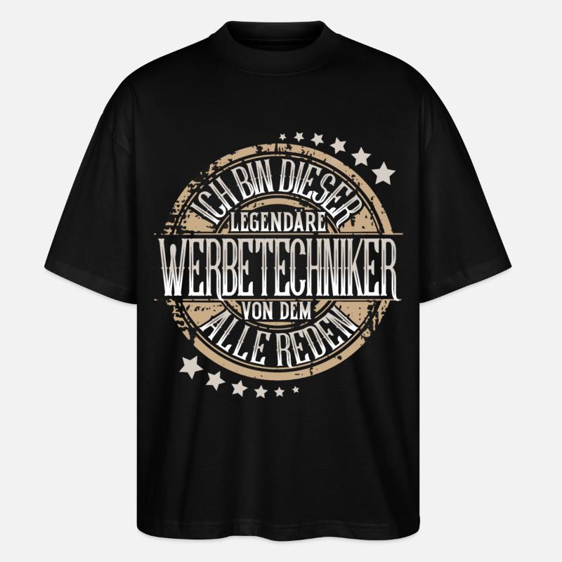Werbetechniker - Stanley/Stella Oversized Unisex Bio T-Shirt Blaster 2.0 - Schwarz