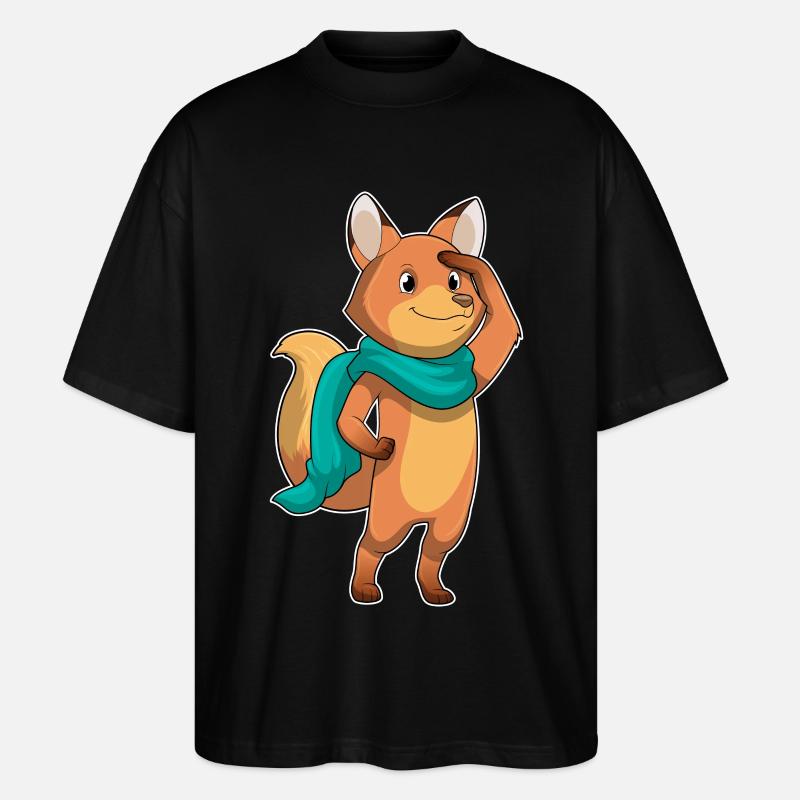 Fuchs Schal - Stanley/Stella Oversized Unisex Bio T-Shirt Blaster 2.0 - Schwarz