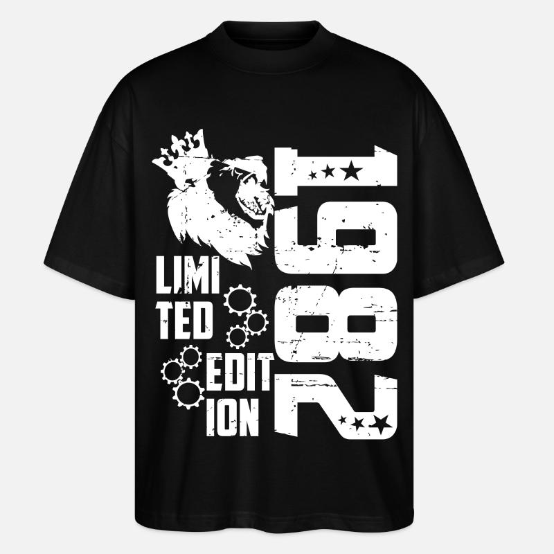 1982 Born Édition Limitée - T-shirt bio Blaster 2.0 coupe oversize Stanley/Stella Unisexe - noir