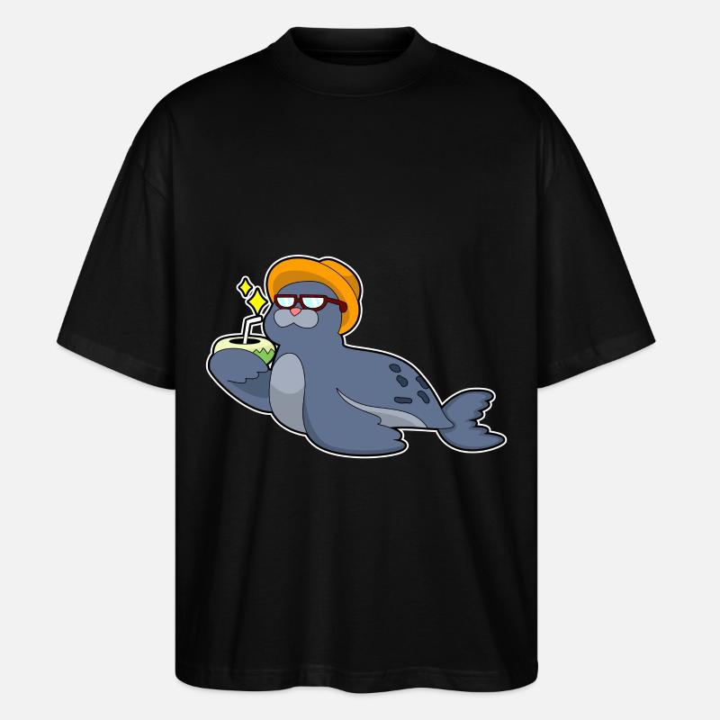 Sceller à la noix de - T-shirt bio Blaster 2.0 coupe oversize Stanley/Stella Unisexe - noir