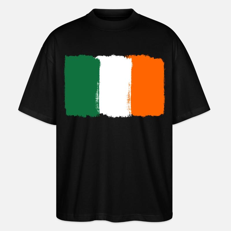 Drapeau de l’Irlande utilisé look - T-shirt bio Blaster 2.0 coupe oversize Stanley/Stella Unisexe - noir