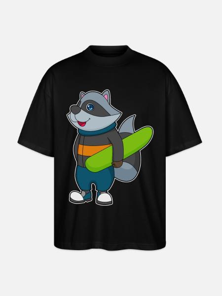 Snowboardeur Raton Snowboard - T-shirt bio Blaster 2.0 coupe oversize Stanley/Stella Unisexe - noir