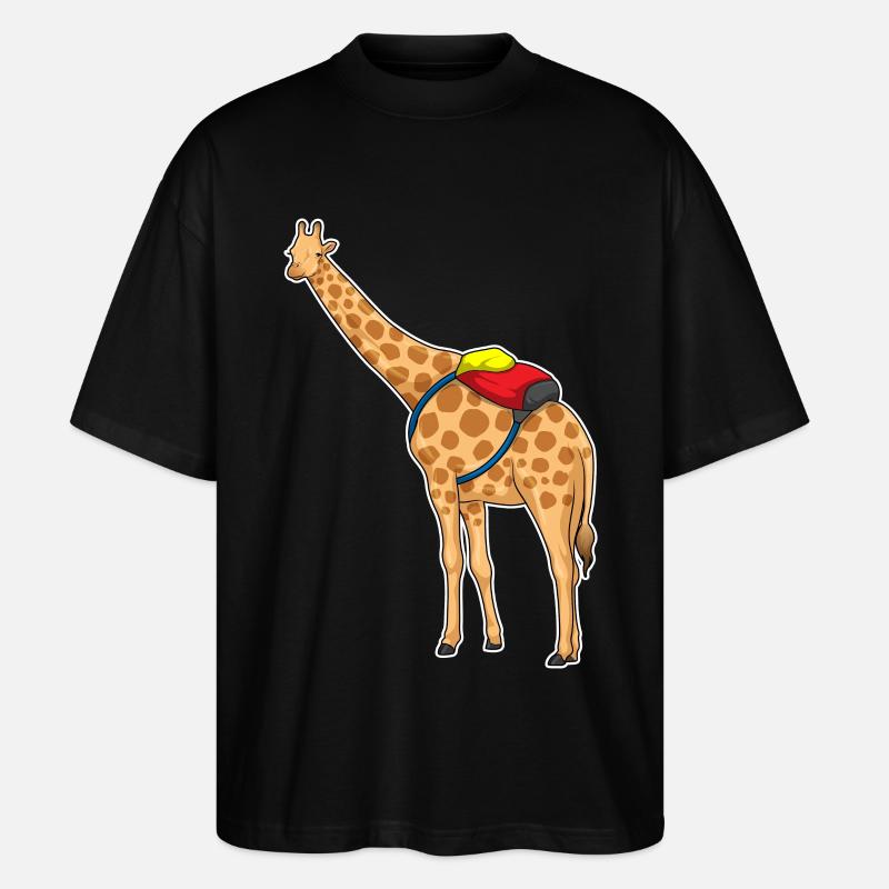 Giraffe Student Backpack School - Stanley/Stella Oversized Unisex Organic T-shirt Blaster 2.0 - black