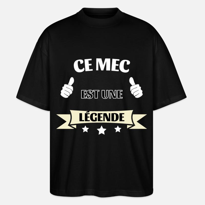 Ce mec est une légende - T-shirt bio Blaster 2.0 coupe oversize Stanley/Stella Unisexe - noir