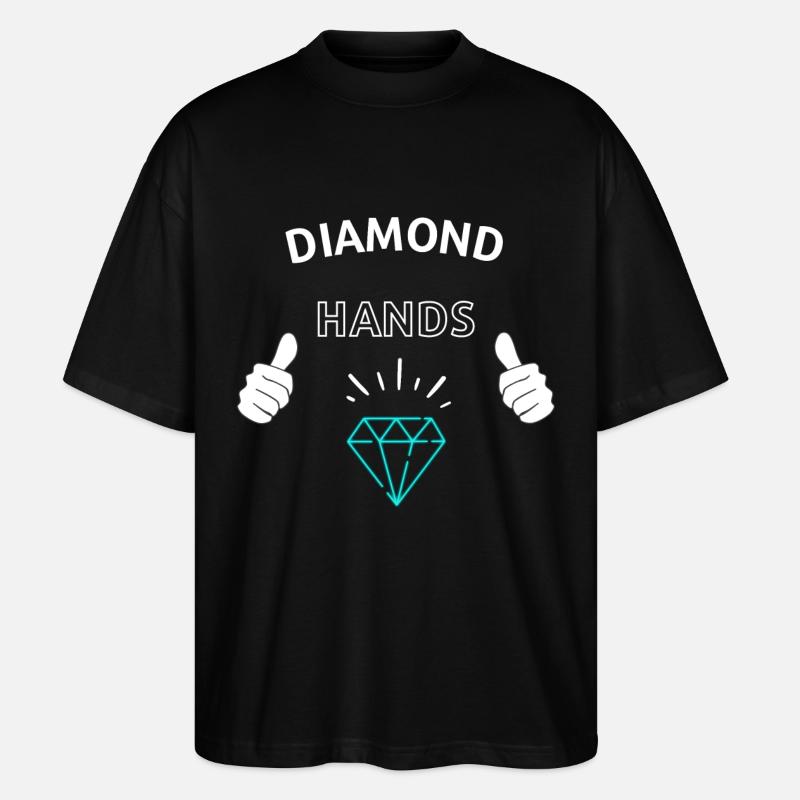 Diamond Hands Krypto - Stanley/Stella Oversized Unisex Bio T-Shirt Blaster 2.0 - Schwarz
