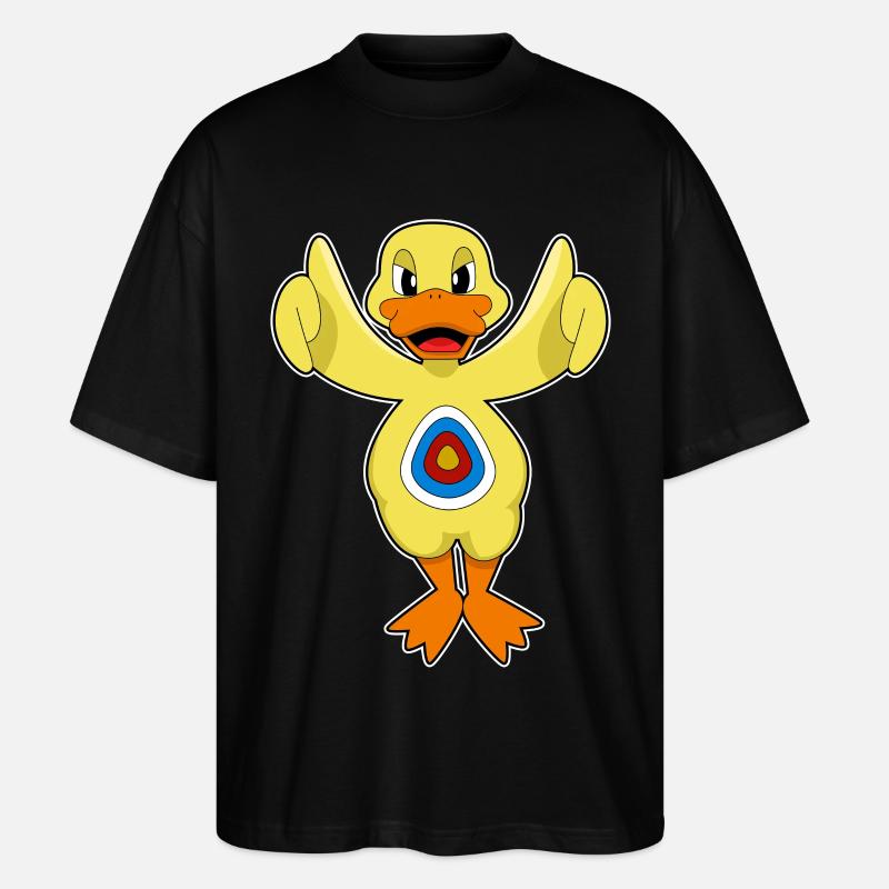 Cible de fléchettes canard - T-shirt bio Blaster 2.0 coupe oversize Stanley/Stella Unisexe - noir