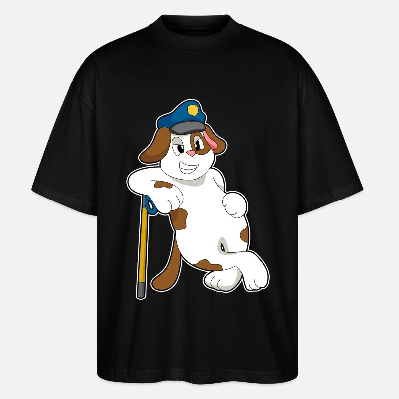 Casquette de policier canin - T-shirt bio Blaster 2.0 coupe oversize Stanley/Stella Unisexe - noir