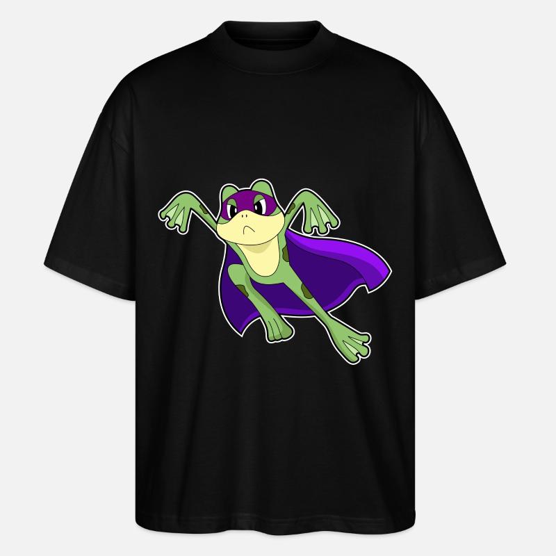 Frosch Held - Stanley/Stella Oversized Unisex Bio T-Shirt Blaster 2.0 - Schwarz