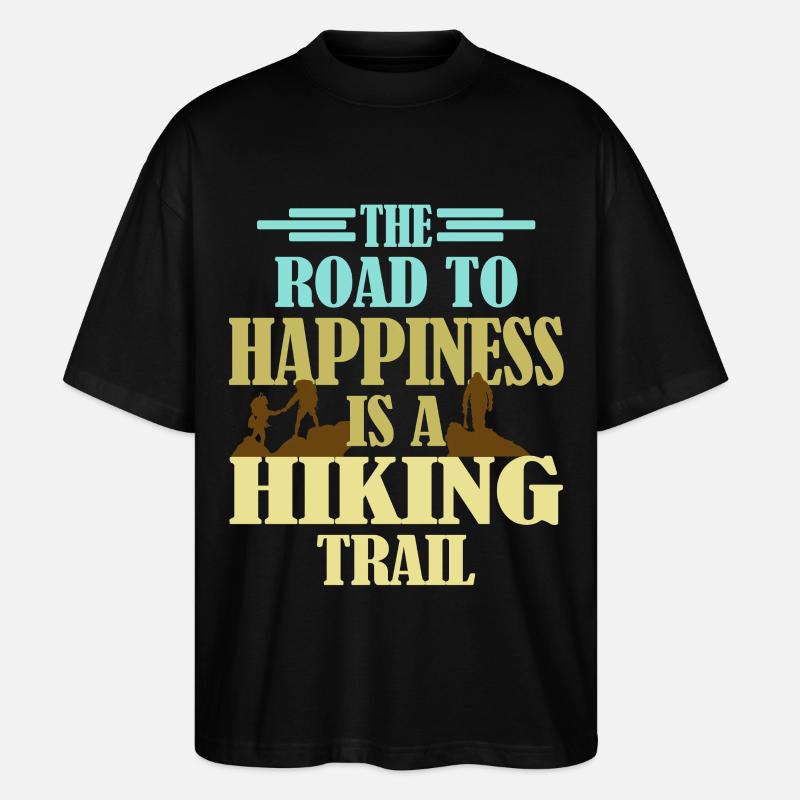 Trail Wandern Wanderer Spruch für Wanderer - Stanley/Stella Oversized Unisex Bio T-Shirt Blaster 2.0 - Schwarz