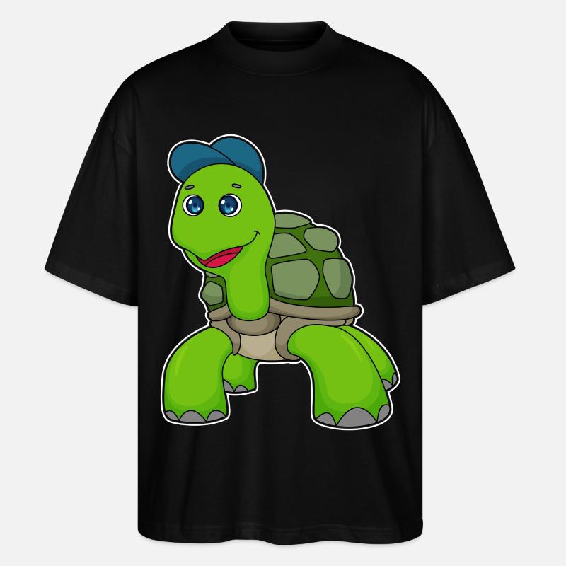 Schildkröte Cap - Stanley/Stella Oversized Unisex Bio T-Shirt Blaster 2.0 - Schwarz