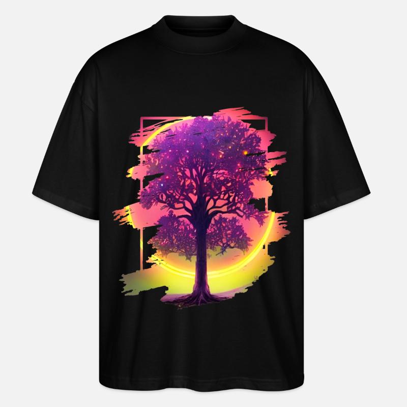 Tree - Stanley/Stella Oversized Unisex Organic T-shirt Blaster 2.0 - black