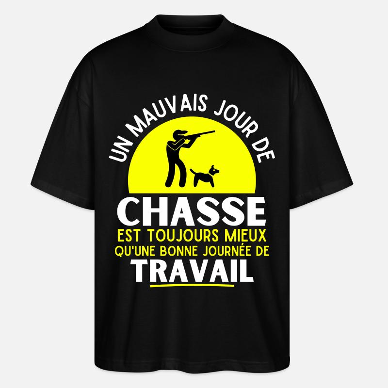 chasse, chasseur, fan de chasse - T-shirt bio Blaster 2.0 coupe oversize Stanley/Stella Unisexe - noir