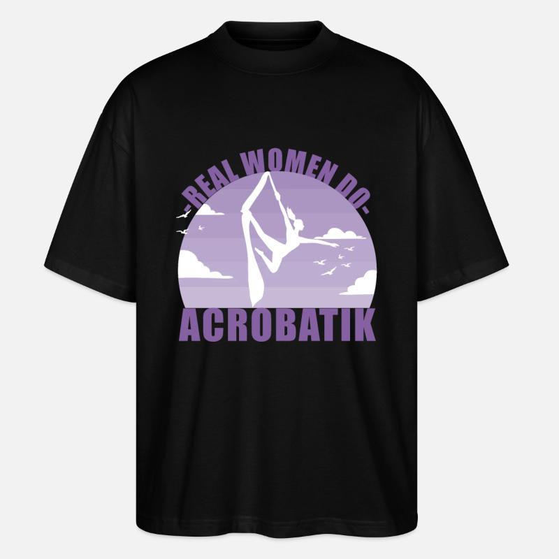 Akrobatik Luftakrobatik Acrobatik Sport Geschenk - Stanley/Stella Oversized Unisex Bio T-Shirt Blaster 2.0 - Schwarz