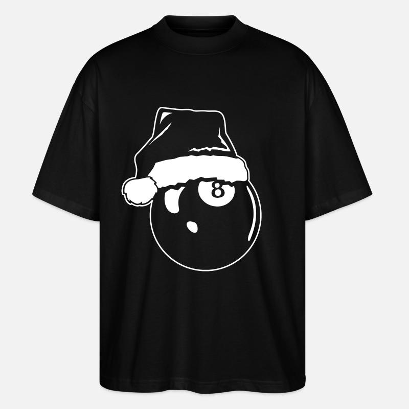 Bal de billard de Noël - T-shirt bio Blaster 2.0 coupe oversize Stanley/Stella Unisexe - noir
