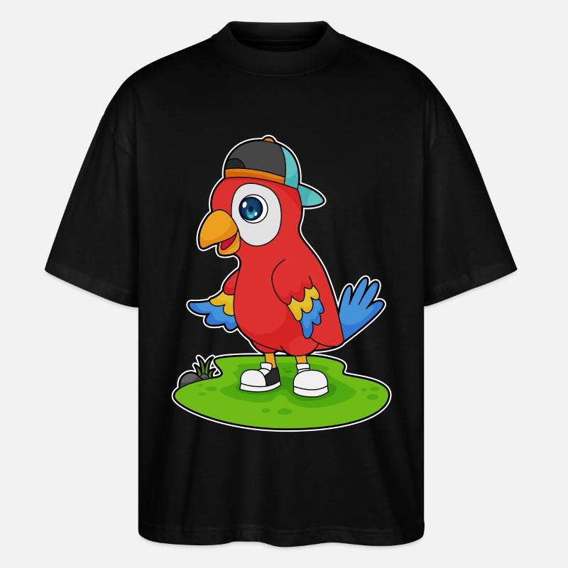 Bouchon de perroquet - T-shirt bio Blaster 2.0 coupe oversize Stanley/Stella Unisexe - noir