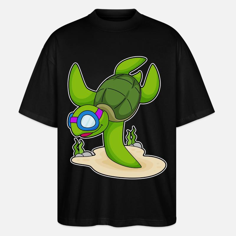 Lunettes Turtle Diver - T-shirt bio Blaster 2.0 coupe oversize Stanley/Stella Unisexe - noir
