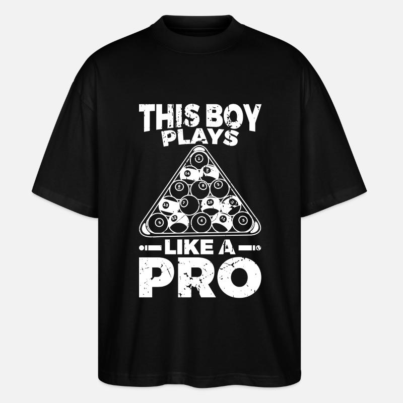 Poolbillard Junge - Stanley/Stella Oversized Unisex Bio T-Shirt Blaster 2.0 - Schwarz