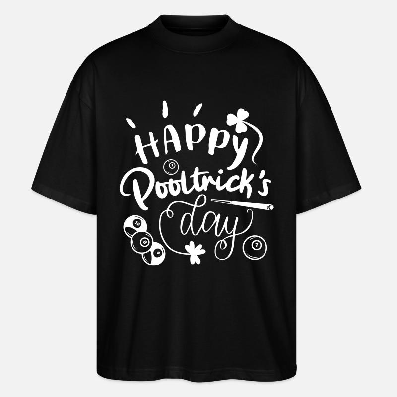 Poolbillard St. Patrick's Day - Stanley/Stella Oversized Unisex Bio T-Shirt Blaster 2.0 - Schwarz
