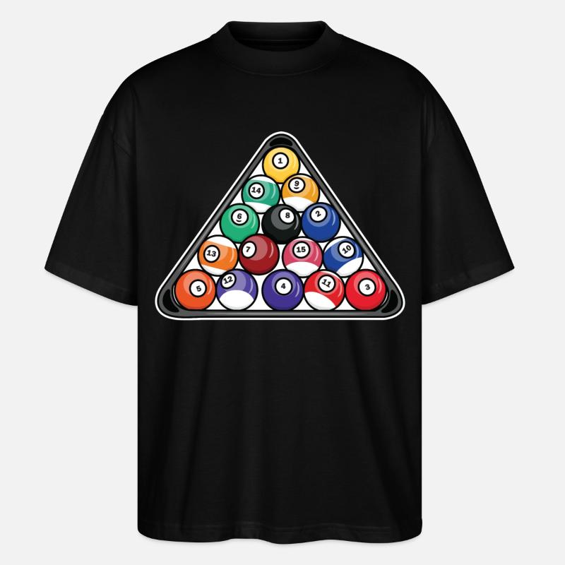 Triangle de billard - T-shirt bio Blaster 2.0 coupe oversize Stanley/Stella Unisexe - noir