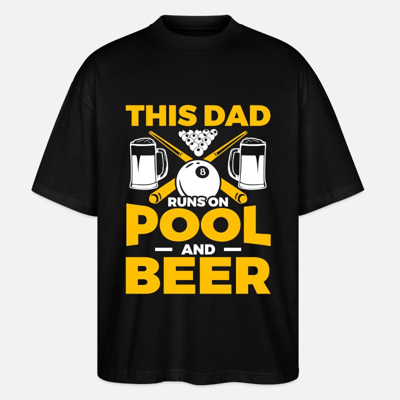 Billard Papa - Stanley/Stella Oversized Unisex Bio T-Shirt Blaster 2.0 - Schwarz