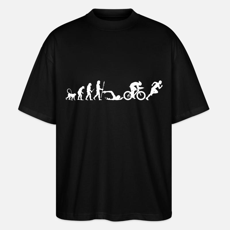 Entwicklung des Triathlons - Stanley/Stella Oversized Unisex Bio T-Shirt Blaster 2.0 - Schwarz
