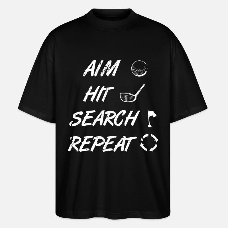 Aim Beat Search Répéter Golf - T-shirt bio Blaster 2.0 coupe oversize Stanley/Stella Unisexe - noir