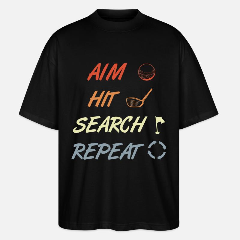 Golf Routine - T-shirt bio Blaster 2.0 coupe oversize Stanley/Stella Unisexe - noir