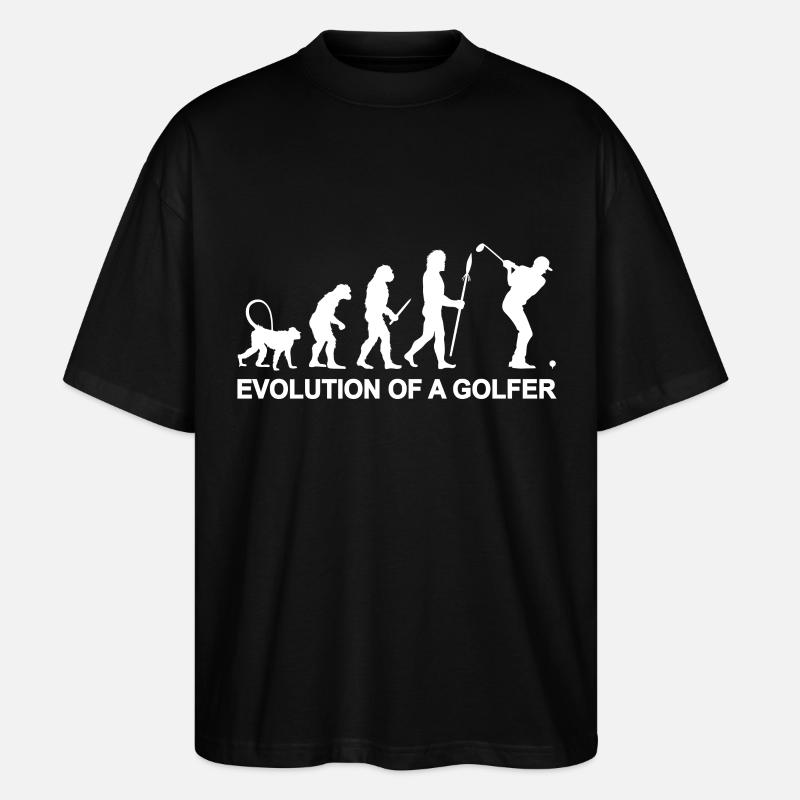 Evolution eines Golfers - Stanley/Stella Oversized Unisex Bio T-Shirt Blaster 2.0 - Schwarz