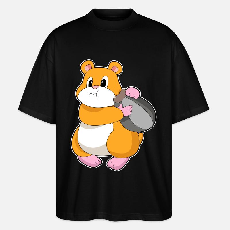 Hamster Noyer - T-shirt bio Blaster 2.0 coupe oversize Stanley/Stella Unisexe - noir