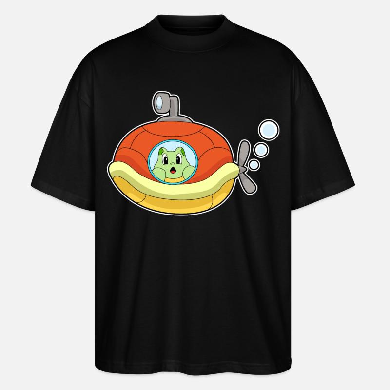 Schildkröte U-Boot - Stanley/Stella Oversized Unisex Bio T-Shirt Blaster 2.0 - Schwarz