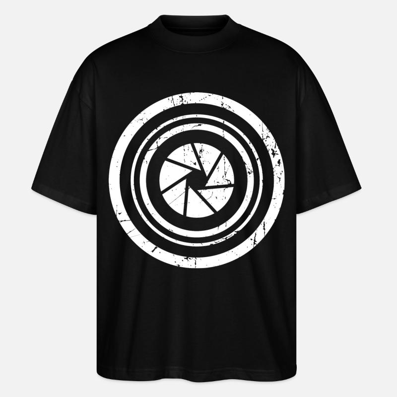 Objectif de caméra photo - T-shirt bio Blaster 2.0 coupe oversize Stanley/Stella Unisexe - noir