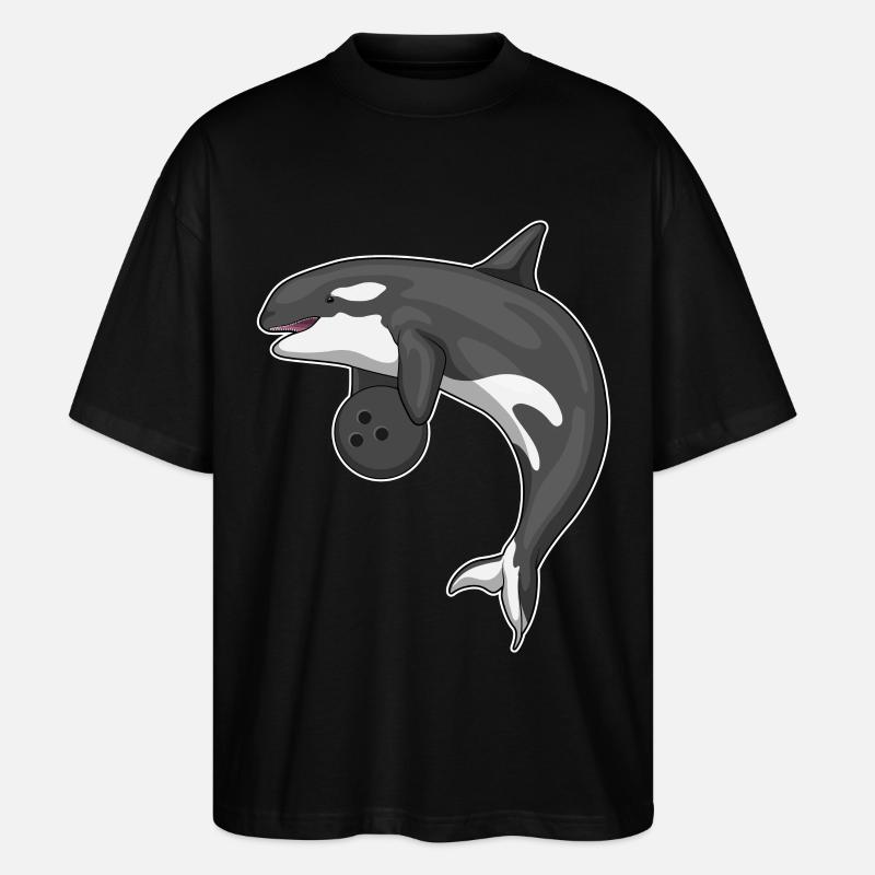 Boule de bowling d’épaulard - T-shirt bio Blaster 2.0 coupe oversize Stanley/Stella Unisexe - noir