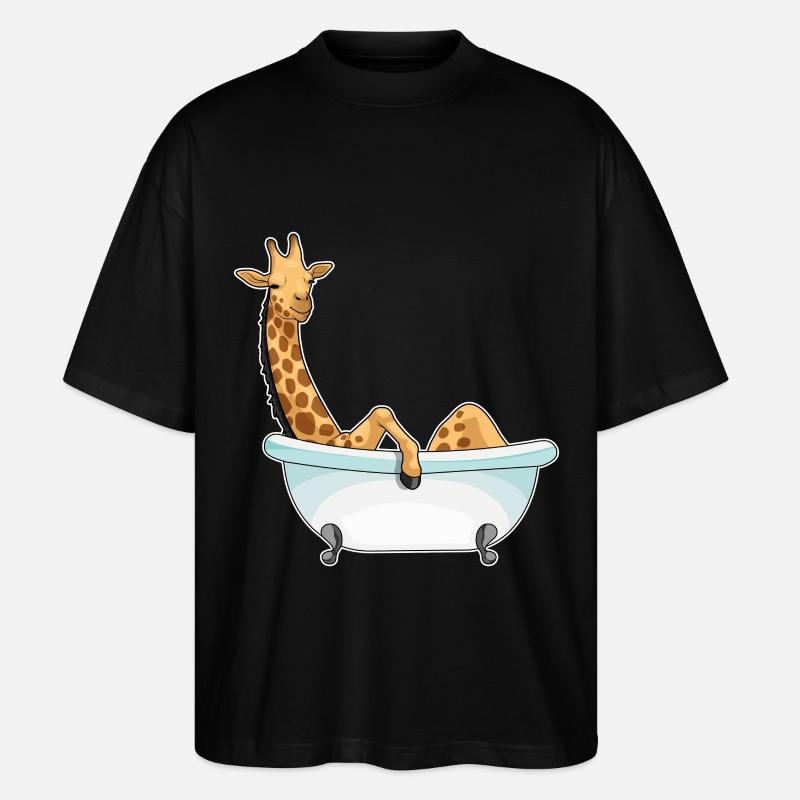 Baignoire girafe - T-shirt bio Blaster 2.0 coupe oversize Stanley/Stella Unisexe - noir
