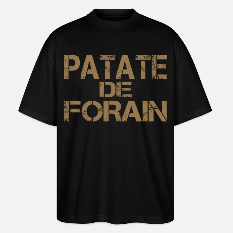 Patate forain ocre - T-shirt bio Blaster 2.0 coupe oversize Stanley/Stella Unisexe - noir