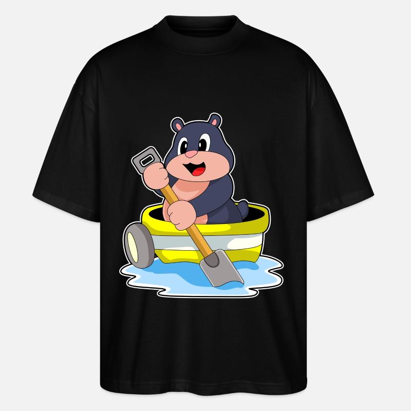 Mole Shovel Boat - T-shirt bio Blaster 2.0 coupe oversize Stanley/Stella Unisexe - noir
