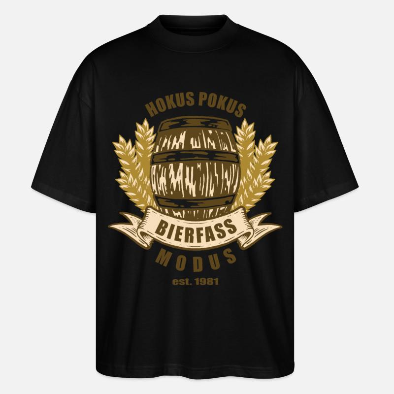 Bierfass Modus - Stanley/Stella Oversized Unisex Bio T-Shirt Blaster 2.0 - Schwarz