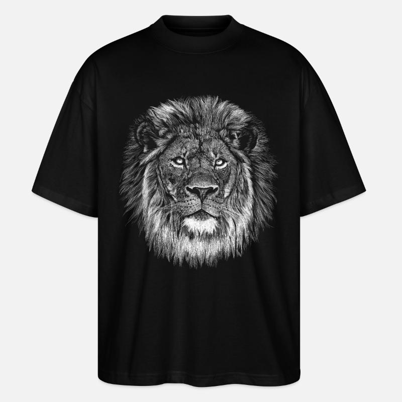 Löwe - Stanley/Stella Oversized Unisex Bio T-Shirt Blaster 2.0 - Schwarz