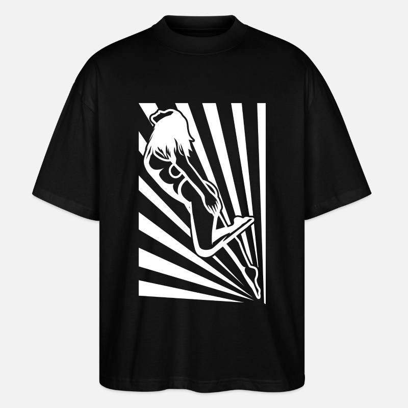 Schwimmer Mädchen - Stanley/Stella Oversized Unisex Bio T-Shirt Blaster 2.0 - Schwarz
