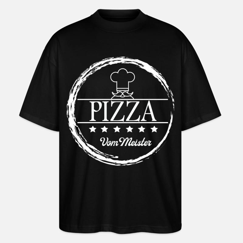 Pizza, Pizzabäcker, Meister - Stanley/Stella Oversized Unisex Bio T-Shirt Blaster 2.0 - Schwarz